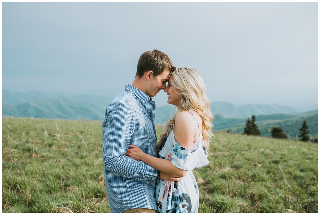 beautiful couple in the mountains