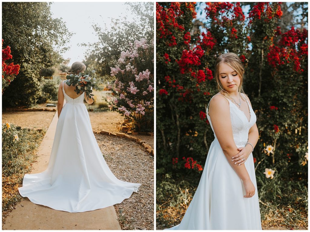 bridal portraits in the garden