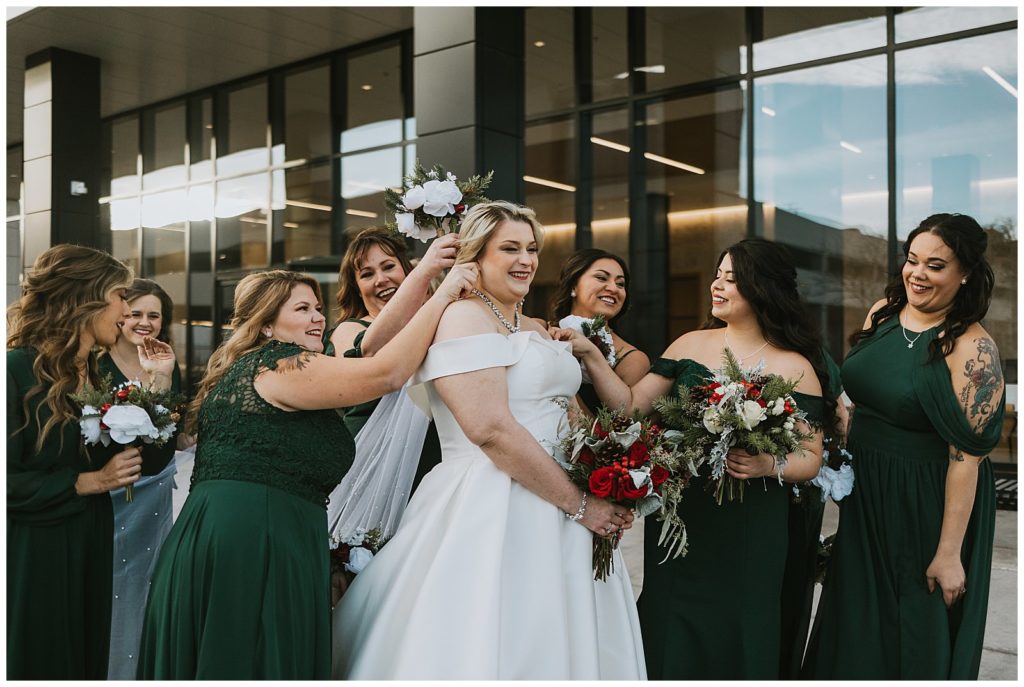 wedding party at the watson building