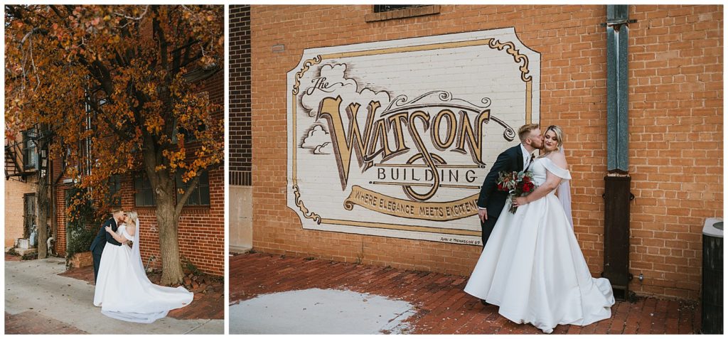 couples portraits at the watson building