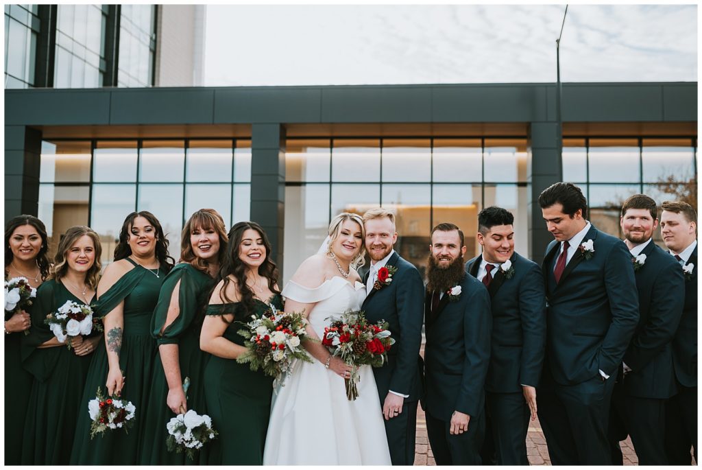 wedding party at the watson building