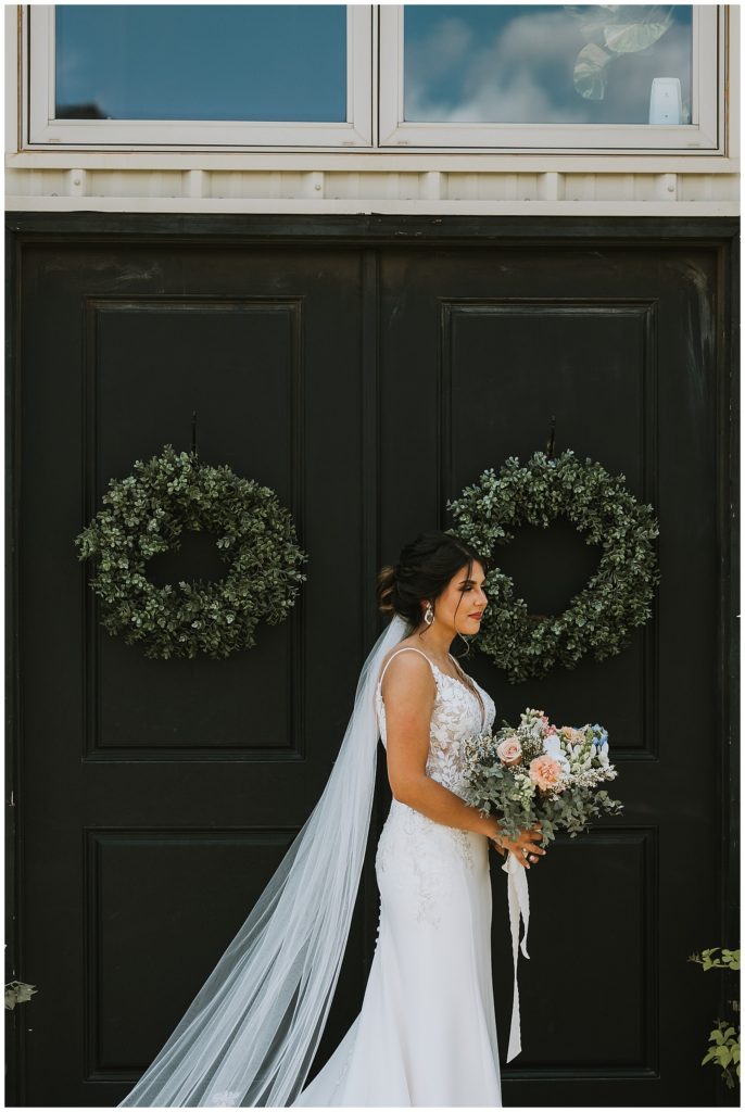 bridal portrait at a wedding venue